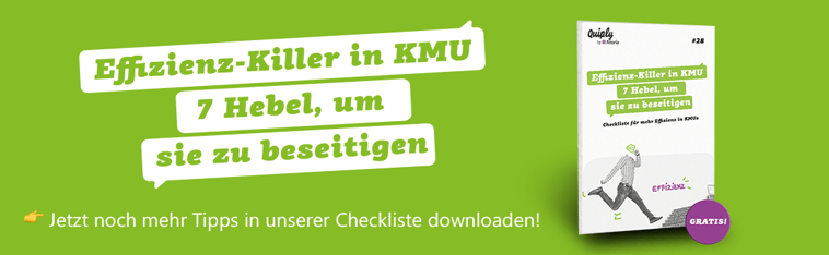 Banner Checkliste Effizienz