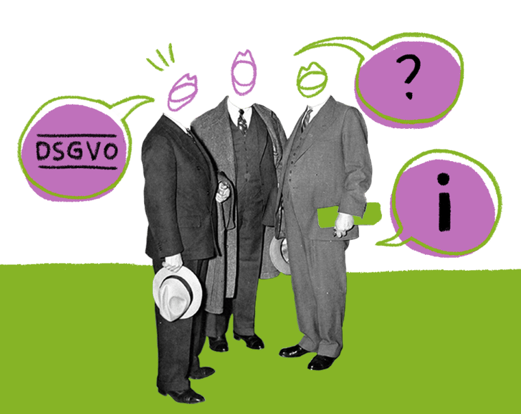 Drei Männer reden über DSGVO